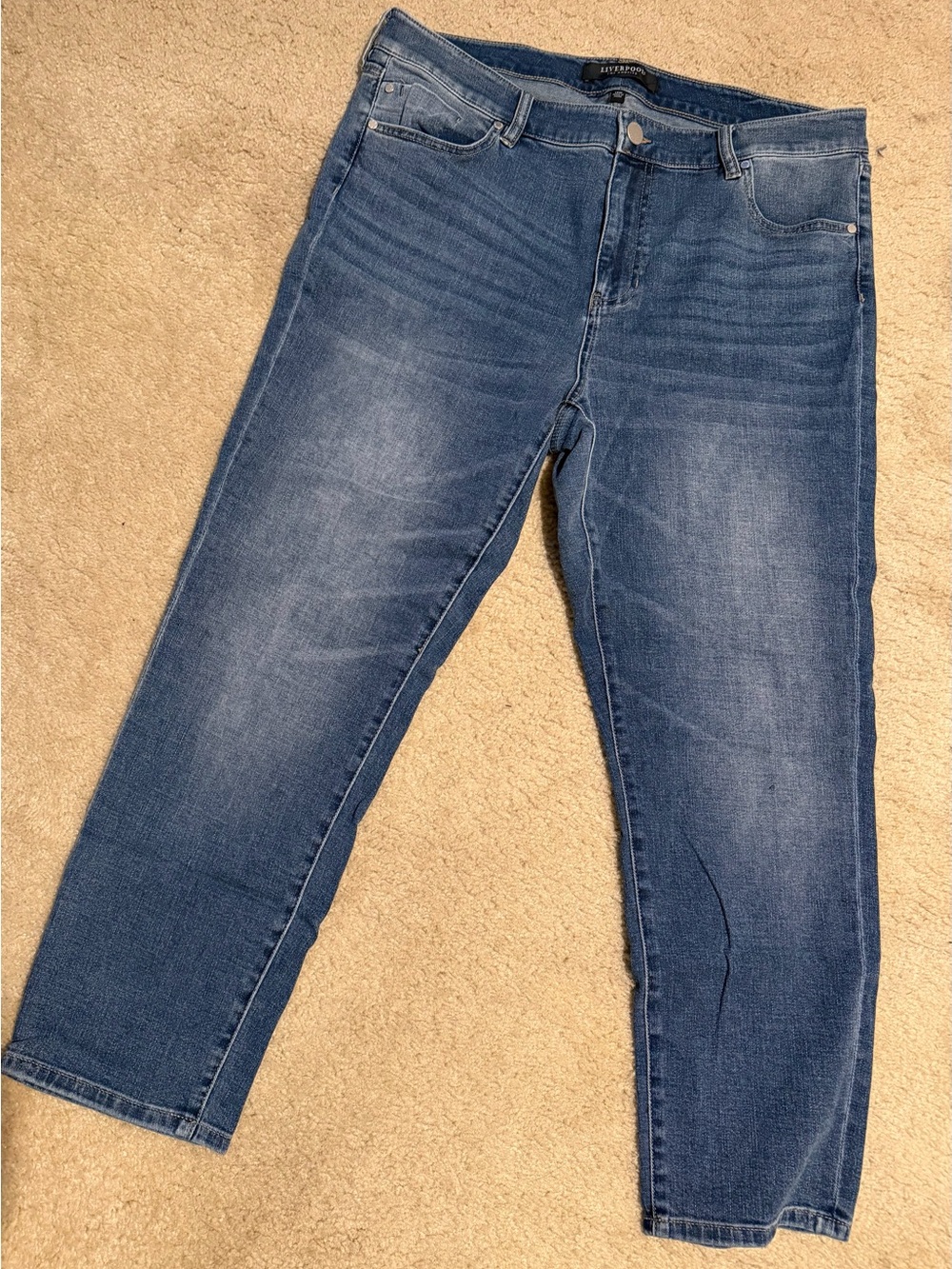 Liverpool LA Blue Stretch Jeans - Classic Straight Fit size 14